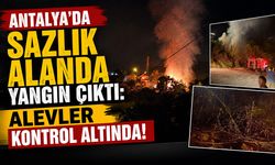 Antalya'da sazlık alanda yangın: Alevler kontrol altında!