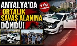 Antalya'da 5 araçlı zincirleme kaza: 6 kişi yaralandı