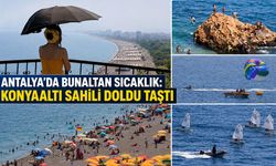 Antalya'da bunaltan sıcaklık: Konyaaltı Sahili doldu taştı