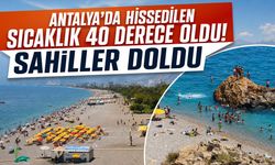 Antalya'da sıcaktan bunalanlar sahillere akın etti!