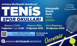 Antalya'da ücretsiz tenis kursu: Yeni dönem kayıtları başlıyor