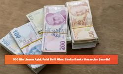 500 Bin Liranın Aylık Faizi Belli Oldu: Banka Banka Kazançlar Şaşırttı!