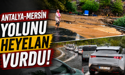 Antalya-Mersin yolunu heyelan vurdu! Araçlar ilerleyemedi