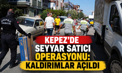 Kepez'de seyyar satıcı operasyonu: Kaldırımlar açıldı