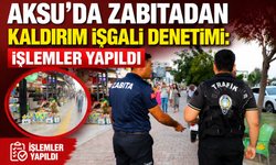 Aksu'da zabıtadan kaldırım işgali denetimi: İşlemler yapıldı