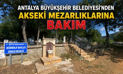 Antalya Büyükşehir Belediyesi'nden Akseki mezarlıklarına bakım