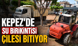 Kepez'de su birikintisi çilesi bitiyor