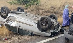 Burdur’da takla atan otomobilde 4 kişi yaralandı!