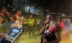 Park halindeki araca çarpıp yan yatan sürücü trip attı