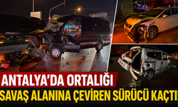 Antalya'da ortalığı savaş alanına çeviren sürücü kaçtı!