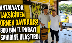 Antalya'da taksiciden örnek davranış! Para dolu çantayı sahibine ulaştırdı