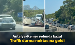 Antalya-Kemer yolunda kaza! Trafik uzun süre kilitlendi