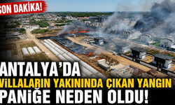 Antalya'da villaların yakınında çıkan yangın paniğe neden oldu!