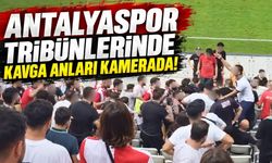 Antalyaspor tribünlerinde kavga anları kamerada!