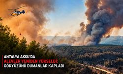 Antalya Aksu’da alevler yeniden yükseldi: Gökyüzünü dumanlar kapladı