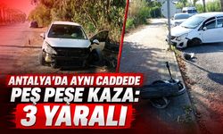 Antalya’da aynı caddede peş peşe kaza: 3 yaralı