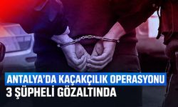 Antalya’da kaçakçılık operasyonu: 3 şüpheli gözaltında