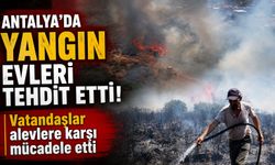 Antalya'da yangın evleri tehdit etti: Vatandaşlar alevlere karşı mücadele etti