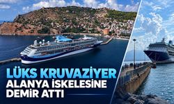 Lüks kruvaziyer Alanya iskelesine demir attı