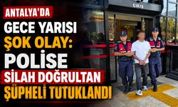 Antalya'da gece yarısı şok olay: Polise silah doğrultan şüpheli tutuklandı