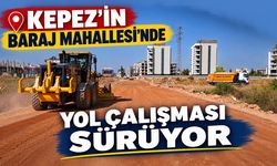 Kepez'in Baraj Mahallesi’nde yol çalışması sürüyor