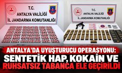 Antalya’da uyuşturucu operasyonu: Sentetik hap, kokain ve ruhsatsız tabanca ele geçirildi