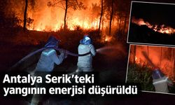 Antalya Serik’te ormana sıçrayan yangının enerjisi düşürüldü