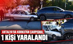 Antalya'da korkutan çarpışma: 1 kişi yaralandı
