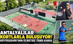 Antalyalılar kortlarla buluşuyor! Büyükşehir’den ücretsiz tenis kursu