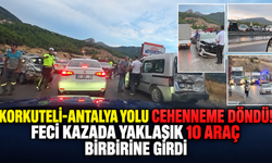 Korkuteli-Antalya yolu cehenneme döndü! Feci kazada yaklaşık 10 araç birbirine girdi