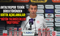 Antalyaspor teknik direktöründen kritik açıklamalar: "Bütün talihsizlikleri yaşıyoruz"