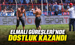 Elmalı Güreşleri'nde dostluk kazandı