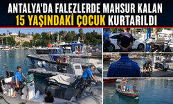 Antalya'da falezlerde mahsur kalan 15 yaşındaki çocuk kurtarıldı