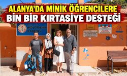 Alanya'da minik öğrencilere bin bir kırtasiye desteği