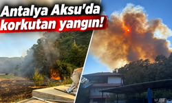 Antalya Aksu'da korkutan yangın!
