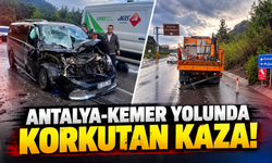 Antalya-Kemer yolunda korkutan kaza!
