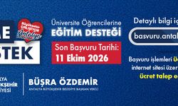 Antalya Büyükşehir Belediyesi Üniversite Öğrencilerine Eğitim Desteği