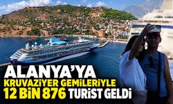 Alanya’ya kruvaziyer gemileriyle 12 bin 876 turist geldi