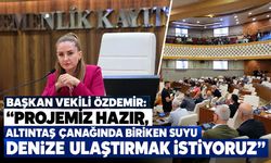 Başkan Vekili Özdemir: "Projemiz hazır, Altıntaş çanağında biriken suyu denize ulaştırmak istiyoruz"