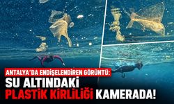 Antalya'da endişelendiren görüntü: Su altındaki plastik kirliliği kamerada!