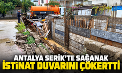 Antalya Serik’te istinat duvarı çöktü