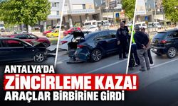 Antalya'da zincirleme kaza! Araçlar birbirine girdi