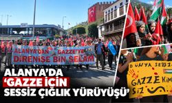 Alanya’da 'Gazze için sessiz çığlık yürüyüşü'