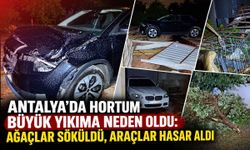 Antalya’da hortum büyük yıkıma neden oldu: Ağaçlar söküldü, araçlar hasar aldı