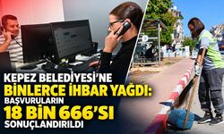 Kepez Belediyesi’ne binlerce ihbar yağdı: Başvuruların 18 bin 666’sı sonuçlandırıldı