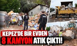 Kepez’de bir evden 8 kamyon atık çıktı!
