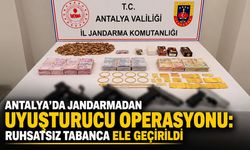 Antalya’da jandarmadan uyuşturucu operasyonu: Ruhsatsız tabanca ele geçirildi