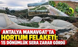 Antalya Manavgat’ta hortum felaketi: 15 dönümlük sera zarar gördü