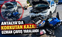 Antalya’da korkutan kaza: Uzman çavuş yaralandı