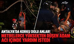 Antalya’da korku dolu anlar! Metrelerce yüksekten düşen adam acı içinde yardım istedi
